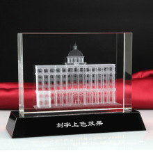 3D-Laser-Architekturmodell Crystal Glass Cube Briefbeschwerer